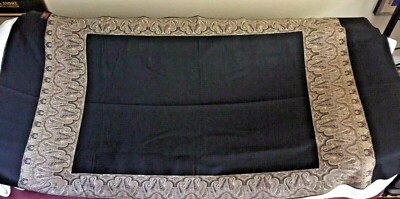 NTM Shawls Naseem Silk Mills Australian Wool Kashmiri Large Shawl Vintage
