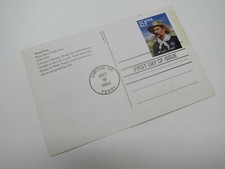 USPS Scott UX187 19c Wyatt Earp First Day of Issue Postal Card