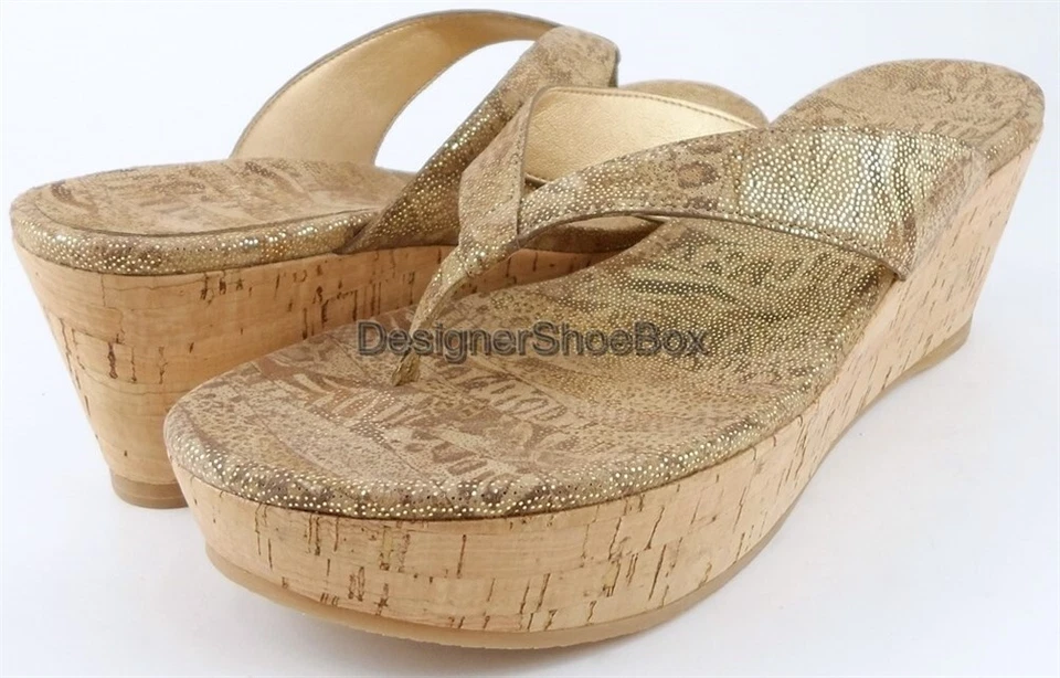 Stuart Weitzman Fermoir Fauve Nairobi Patch Femmes Designer Sandales Wedge Lames - Photo 2/4
