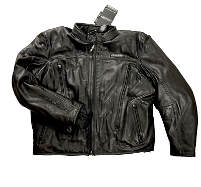 Harley Davidson Mens 3XL FXRG Black Midweight Leather Jacket 98518 