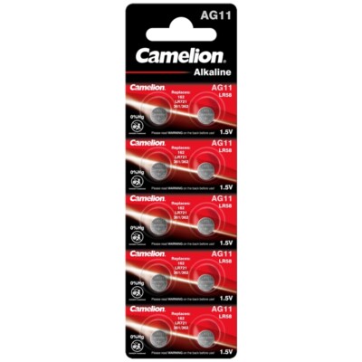 100 x Knopfzelle Uhrenbatterien AG11-LR58-LR721-162-362 Alkaline von Camelion