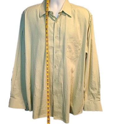 Valentino Italy By Aurelio Dress Shirt Mens 17.5 34/35 Green 100% Cotton |  eBay