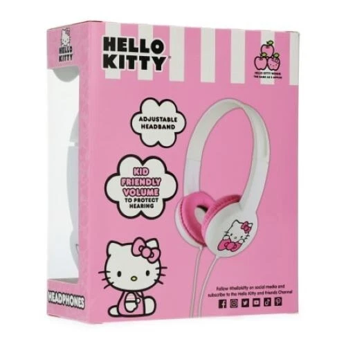Hello Kitty Kid-Safe Wired Headphones with Adjustable Headband~New - Picture 2 of 2