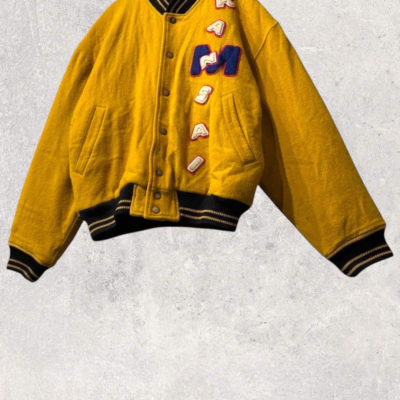 KANSAI MAN Kansai Yamamoto 90s Embroidered Logo Varsity Jacket
