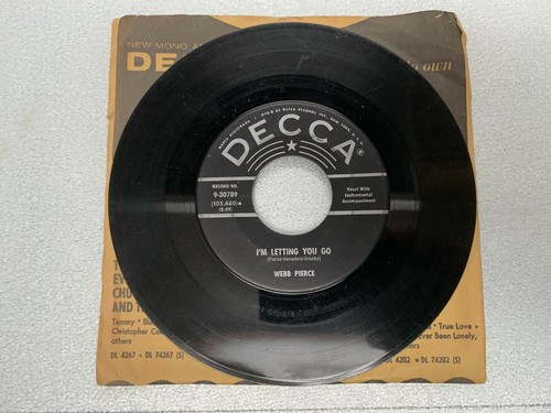 Vintage Webb Pierce 45 RPM 7" Records Each Sold Separately - Picture 19 of 31