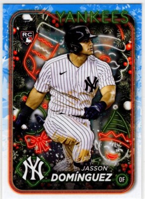 2024 Topps Holiday Baseball Jasson Dominguez No. H75 New York Yankees