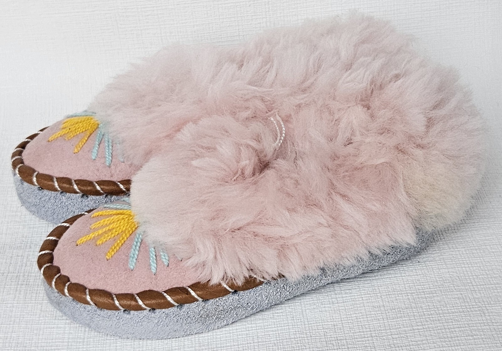 APL PELLICCIA DI AGNELLO PANTOFOLE calde taglia 29 NUOVE pelliccia di agnello pelle fatte a mano