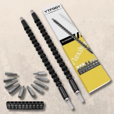 2 Flexible Drill Bit Extension w10 Drill Bits Magnetic Hex Screwdriver Extension