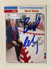 BUD SELIG autograph  MAJOR LEAGUE BASEBALL Commissioner HOF custom card signed