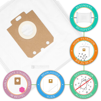 MisterVac Compatible con bolsas de aspiradora de repuesto, 30 unidades + filtro de repuesto, filtro de repuesto Philips HR8567/04-09 Mobilo Plus