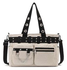 Corduroy Tote Bag Goth Bags for Women Large Gothic Goth Purse for College Wor...