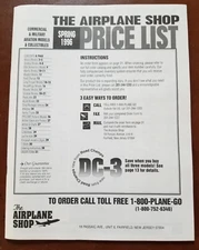 The Airplane Shop Price List Spring 1996