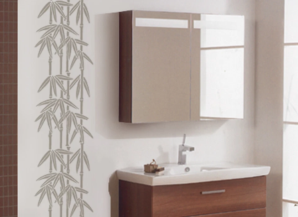 Wandtattoo Wandsticker Wandaufkleber Badezimmer Bambus Ranke Bordüre W430 - Bild 2 von 2