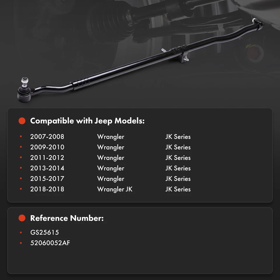 Front Right Outer Tie Rod End for Jeep Wrangler JK 2007-2017 Wrangler JK 2018 - Image 2 of 4