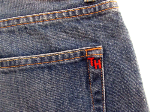 VTG Tommy Hilfiger Freedom Jean Men 37x33 Blue Premium Denim Straight Baggy - Picture 11 of 20