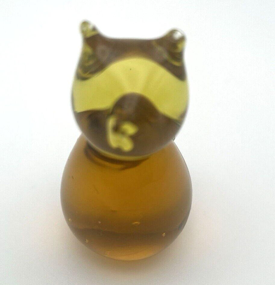 Vintage Small Gold Cat Figurine MCM Unsigned Excellent Condition