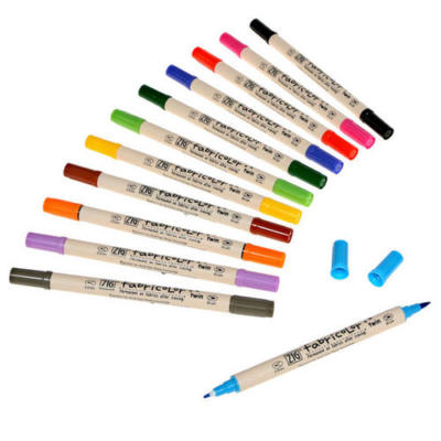 Zig Kuretake Fabricolor doppelseitiger Textilgewebemarker TC4000