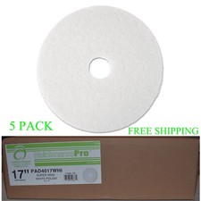 17" White Floor Polishing Pads 5 pack case
