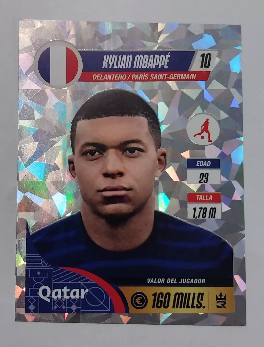 2022 3R Qatar World Cup FIFA #162 KYLIAN MBAPPE France Soccer Sticker FOIL