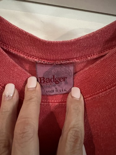 Vintage 90s Aruba Sailboarding Single Stitch Tee T-Shirt Size Large Red/Badger - Picture 4 of 7