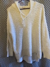 White/cream Hoodie Cropped Sweater As.sm.