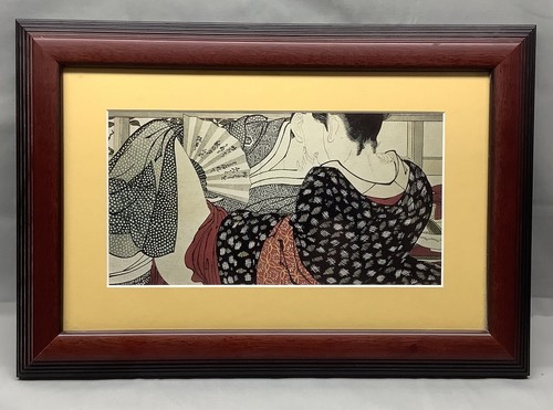 The Lovers 16”x11” Wood Framed Art Print by Kitagawa Utamaro - 第 1/5 張圖片