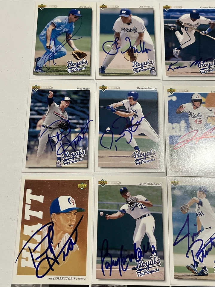 🔥MLB команды автограф лот 🔥 1992-95 UpperDeck несовершеннолетних бейсбол - ROYALS - смотреть! - Изображение 2 из 4