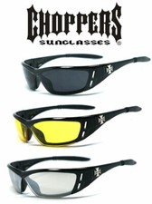 3 PAIR Choppers Motorcycle Riding Wrap Glasses Sunglasses UV Protect - C46