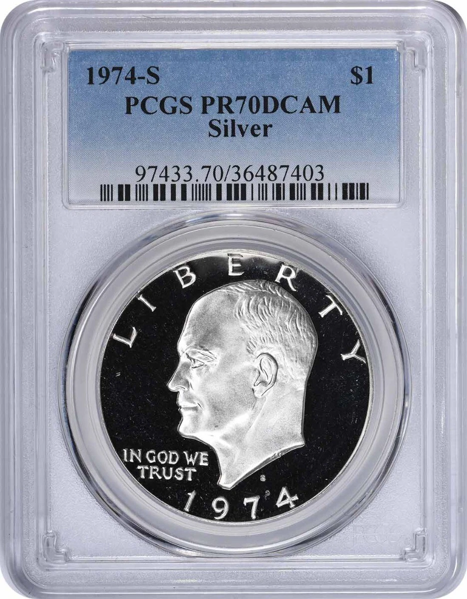 アメリカ 1974年-S アイゼンハワー プルーフ One Dollar銀貨 1974 S Eisenhower Dollar PROOF SILVER Ike $1 1974 US Mint 40