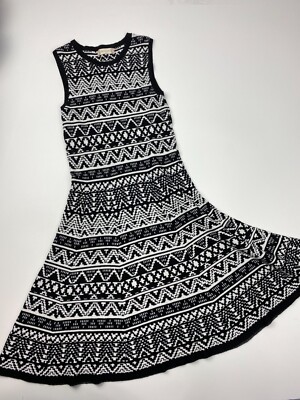 Altar'd State Black White Sweater Dress Size S Women's