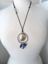 J.JILL PENDANT BEAD NECKLACE 26-34"