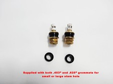 Two Brass Low Profile Flush Mount Ag Farm Implement Tubeless Tire Valve Stems Two Brass Low Profile Flush Mount Ag Farm Implement Tubeless Tire Valve Stems