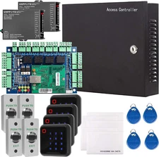Network RFID Access Control Panel Kit W/ Power Supply Keypad Reader for 4 Door