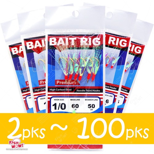 Fishing Sabiki Piscatore Bait Rig Lure Gold 6-hook Size 1/0,2,4,6,8,10,12,14 lot - 第 1/11 張圖片