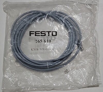 Festo 165610 KM8-M8-GSGD-2,5 Connecting Cable 2.5m NWB