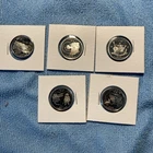 2002 FIVE PROOF Silver Quarters NICE!
