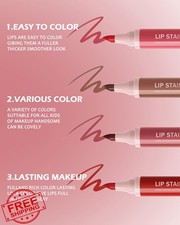 Rose Pink Lip Stain Pen, Hydrating Matte Long Lasting Waterproof Liner