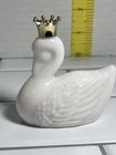 Vintage Avon Milk Glass Royal Swan With Crown Perfume Charisma - Full! # 45
