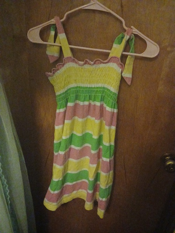 Little Girls Striped Summer Thai Dress Size 7