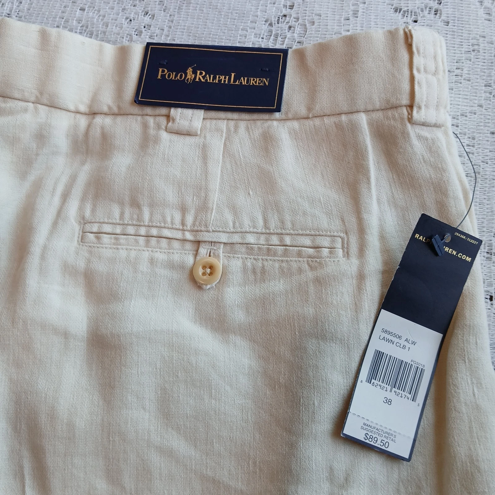 Polo Ralph Lauren Tussah Silk Linen Blend Shorts Men’s 38x9 Cream Lawn Club
Opens in a new window or