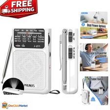Compact J-211 Transistor Radio - Lightweight with USB Charging  Headphone Jack