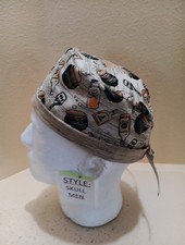 Warlock Brew Halloween Men's Skull/Chemo Surgical Scrub Hat/Cap Handmade