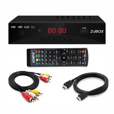 Digital TV Converter Box, ATSC Tv Tuner - ZJBOX for Analog HDTV Live BLACK
