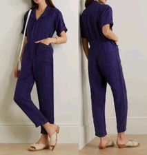 ALEX MILL Standard Linen Jumpsuit In Navy Size S Excellent