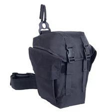 Tactical Gas Mask Drop Leg Pouch, Gas Mask Leg System with Quick Release Meta...