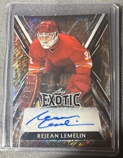 2024 Leaf Metal Legends - Exotic Autographs Rejean Lemelin #E-RL1 Snake Diagonal