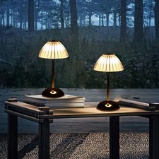 .Mushroom Lamp Touch Switch Stepless Dimming Rechargeable Dining Table