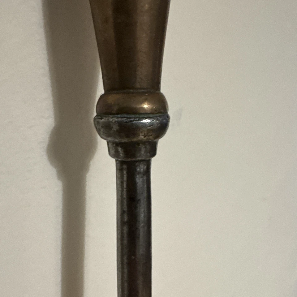 Large Poker Brass And Iron Long antique Victorian Fireside Collectible - Image 4 of 4