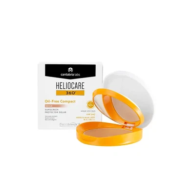 Heliocare 360 Oil-Free Compact Beige SPF50+ 1 Shade Tinted Sunscreen