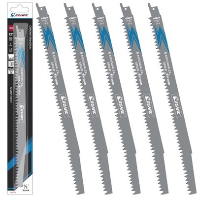 EZARC R1231GS Sabre Saw Blades, Set of 5, for Wood, Accessories, for Quick